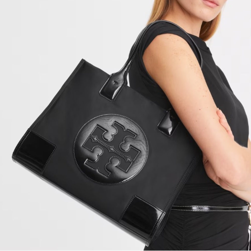 Tory Burch Small Ella Tote Bag Purse - Picture 3 of 10